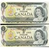 Image 1 : 2 1973 $1 Bills uncirc. & conseq #