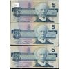 Image 1 : 3 1986 $5 bill circ.