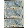 Image 2 : 3 1986 $5 bill circ.
