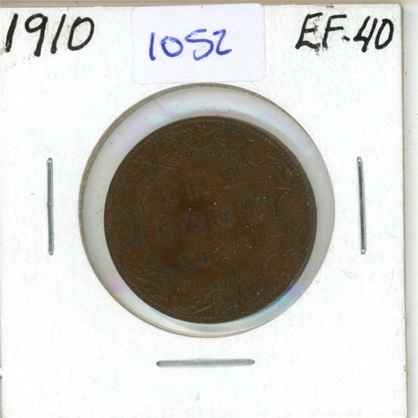 1910 Canadian Large Cent - EF-40