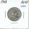 Image 1 : 1943 Canadian 25 Cent Coin - AU-55