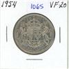 Image 1 : 1954 Canadian 50 Cent Coin - VF-20