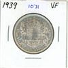 Image 1 : 1939 Canadian 50 Cent Coin - VF