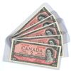 Image 2 : 5 sequential 1954 Canadian 2 dollar bills - Lawson/Bouey - T/G 9155916-920