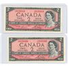 Image 5 : 5 sequential 1954 Canadian 2 dollar bills - Lawson/Bouey - T/G 9155916-920