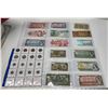 Image 1 : Junior start up money collection - Assorted Canadian small cents, and domestic and foreign bills - v