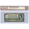 Image 1 : 1954 Bank of Canada $20.00 bill *Devil's Face* BCS graded AU 55