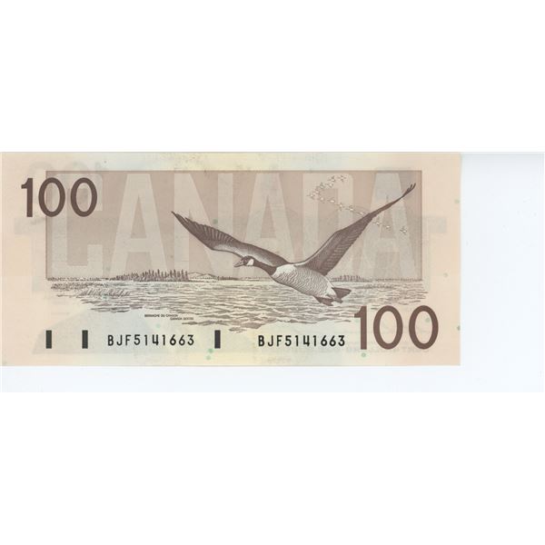 1988 Canadian 100 dollar bill - Thiessen/Crow - BJF5141663