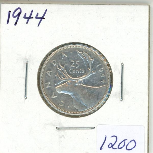 1944 Canadian 25¢ Coin