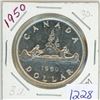 Image 1 : 1950 Canadian $1 Silver Voyager Coin