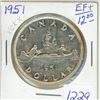 Image 1 : 1951 Canadian $1 Silver Voyager Coin