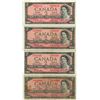 Image 1 : Lot of Circulated 1954 Canada $2 Bills - Beattie/Rasminsky/Lawson/Bouey