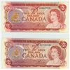 Image 1 : Lot of Near Uncirculated 1974 Canada $2 Bills - Crow/Bouey/Lawson