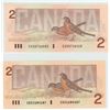 Image 2 : Lot of Near Uncirculated 1986 Canada $2 Bills - Thiessen/Crow