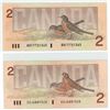 Image 4 : Lot of Circulated 1986 Canada $2 Bills - Thiessen/Crow