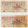 Image 4 : Lot of Circulated 1986 Canada $2 Bills - Thiessen/Crow