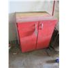 Image 2 : Wooden Tool box/storage cabinet with contents