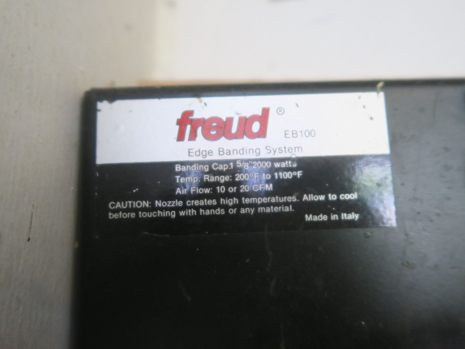 Freud Eb100 Freud EB100 Edge Banding System - Schmalz Auctions