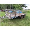 Image 3 : Homebuilt Trailer with wooden sides - Tandem axle 14ft x 7ft - VIN: SK400406071