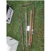 Image 1 : Pitch fork, Rake, & 2 tool handles