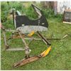 Image 1 : Wooden Box sled with metal ski's & frame base (37.75" x 48")