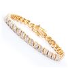Image 1 : Plated 18KT Yellow Gold 0.39ctw Diamond Bracelet
