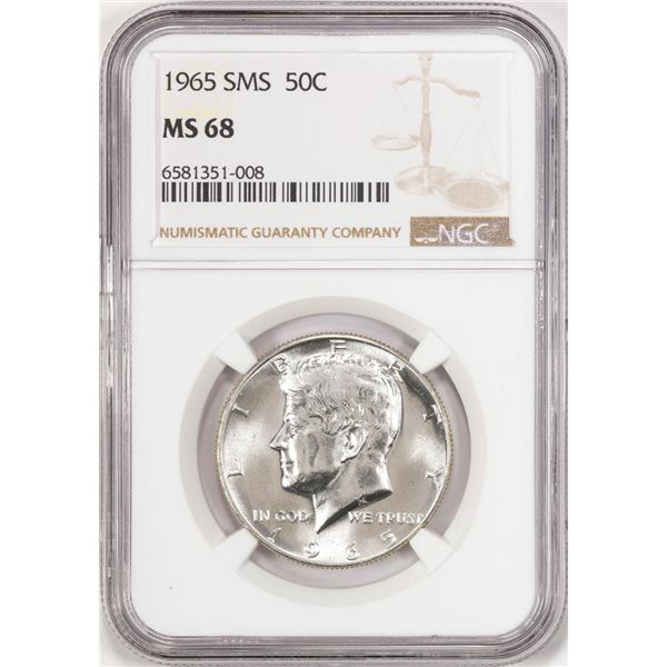 1965 SMS Kennedy Half Dollar Coin NGC MS68