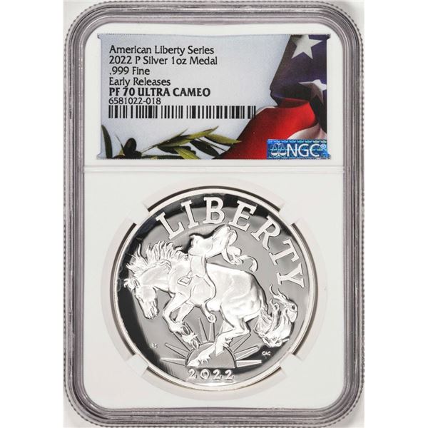 2022-P American Liberty Series 1oz. Silver Medal NGC PF70 Ultra Cameo Early Releases