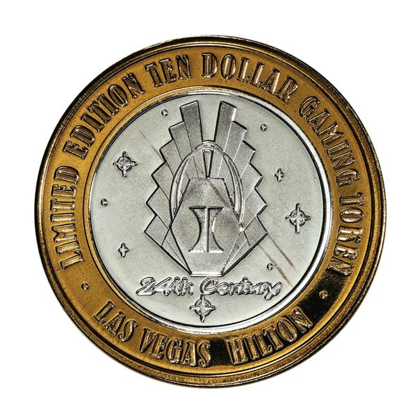 .999 Silver Hilton Las Vegas, Nevada $10 Casino Limited Edition Gaming Token