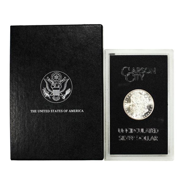 1880-CC $1 Morgan Silver Dollar Coin GSA Hoard Uncirculated with Box