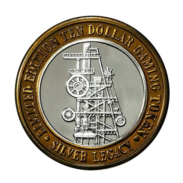 .999 Fine Silver Silver Legacy Reno, Nevada $10 Limited Edition Gaming Token