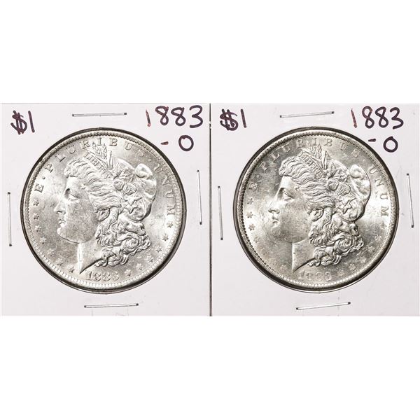 Lot of (2) 1883-O $1 Morgan Silver Dollar Coins