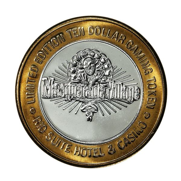 .999 Fine Silver Rio Las Vegas, Nevada $10 Limited Edition Gaming Token