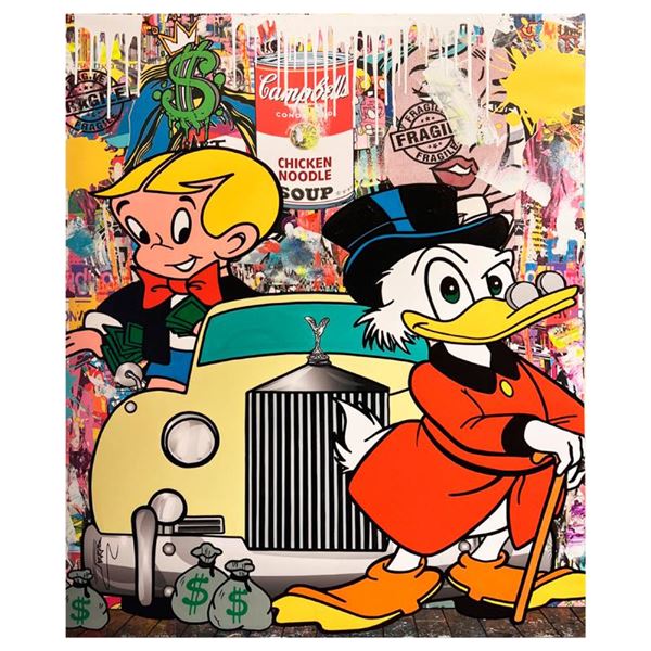 Jozza "Scrooge McDuck" Original Mixed Media on Canvas