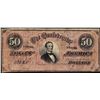 Image 1 : 1864 $50 Confederate States of America Note
