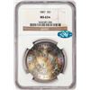 Image 1 : 1887 $1 Morgan Silver Dollar Coin NGC MS63* CAC Amazing Toning