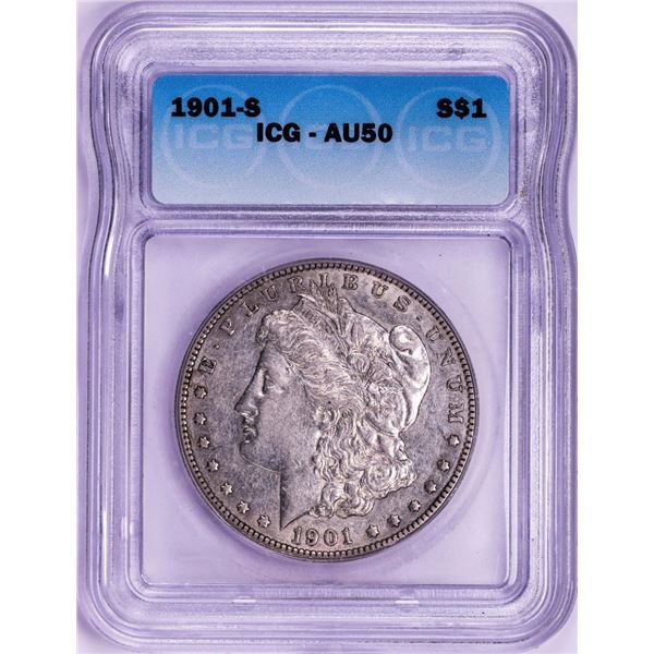 1901-S $1 Morgan Silver Dollar Coin ICG AU50