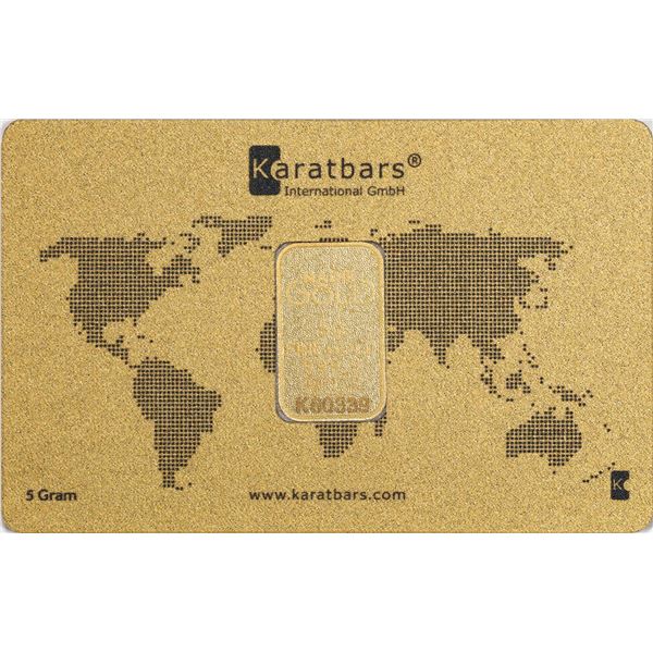 5 Gram .9999 Fine Gold Karatbars Card