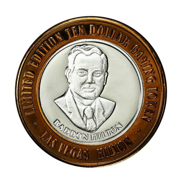 .999 Silver Hilton Las Vegas, Nevada $10 Casino Limited Edition Gaming Token