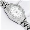 Image 4 : Rolex Ladies Stainless Steel White Roman Diamond Datejust Wristwatch