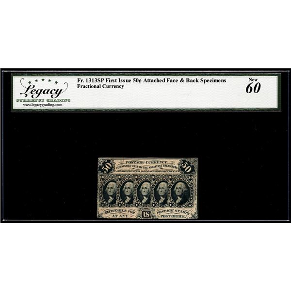 Specimen 1st Issue 50 Cents Fractional Currency Note Fr.1313SP Legacy New 60