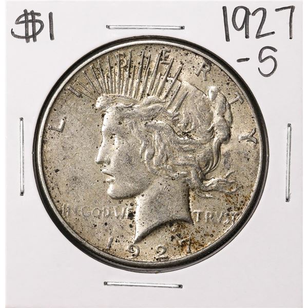 1927-S $1 Peace Silver Dollar Coin