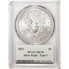 Image 2 : 2021 Type 1 $1 American Silver Eagle Coin PCGS MS70 Premier Label