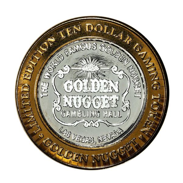 .999 Silver Golden Nugget Las Vegas, Nevada $10 Casino Limited Edition Gaming Token