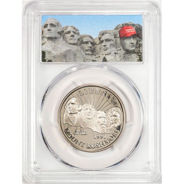 1991-S Proof Mount Rushmore Half Dollar Coin PCGS PR69DCAM