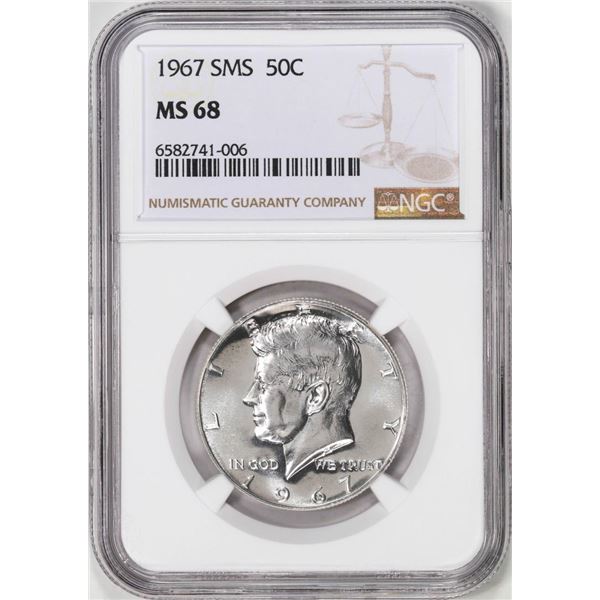1967 SMS Kennedy Half Dollar Coin NGC MS68