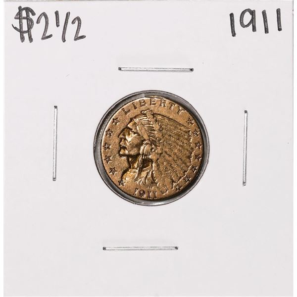 1911 $2 1/2 Indian Head Quarter Eagle Gold Coin Ex-Jewelry