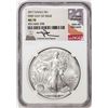 Image 1 : 2017 $1 American Silver Eagle Coin NGC MS70 First Day of Issue Mercanti Signed