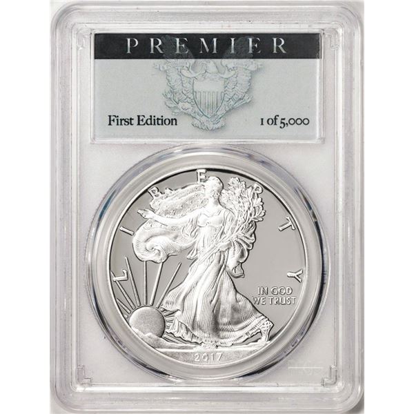 2017-W $1 Proof American Silver Eagle Coin PCGS PR70DCAM Premier Label