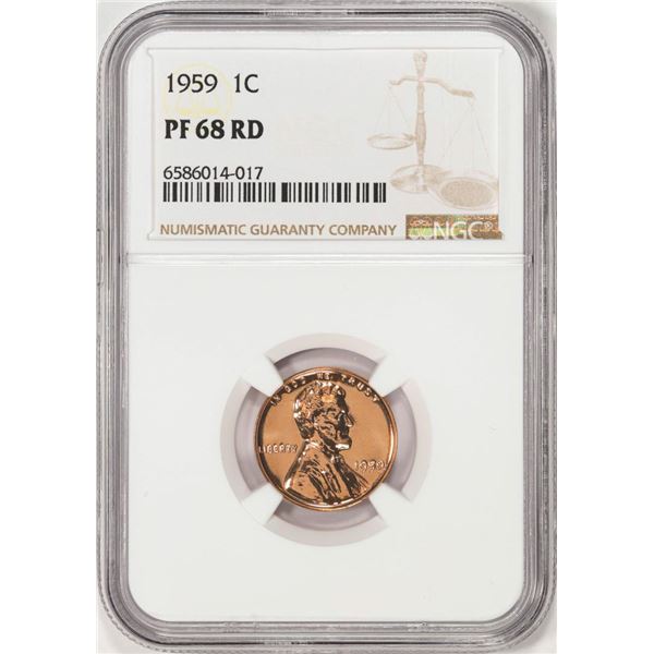 1959 Proof Lincoln Memorial Cent Coin NGC PF68RD